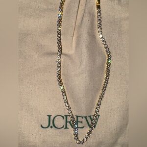 J. Crew Round cubic zirconia bezel-set tennis necklace